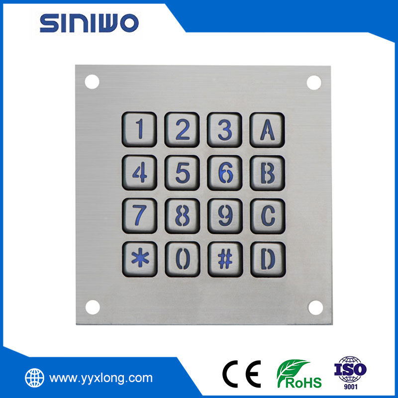 Kiosk Industrial Metal Mounted Keypad