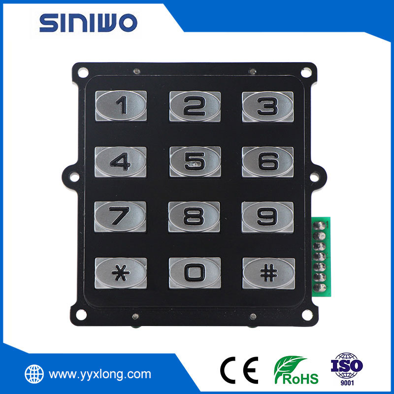 Rugged Industrial Kiosk 3x4 keypad